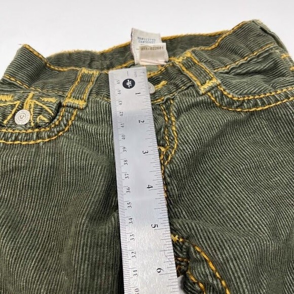 True Religion Corduroy Pants Kids Girls Classic Stretch Wide Leg Green Size 4 - Picture 8 of 9